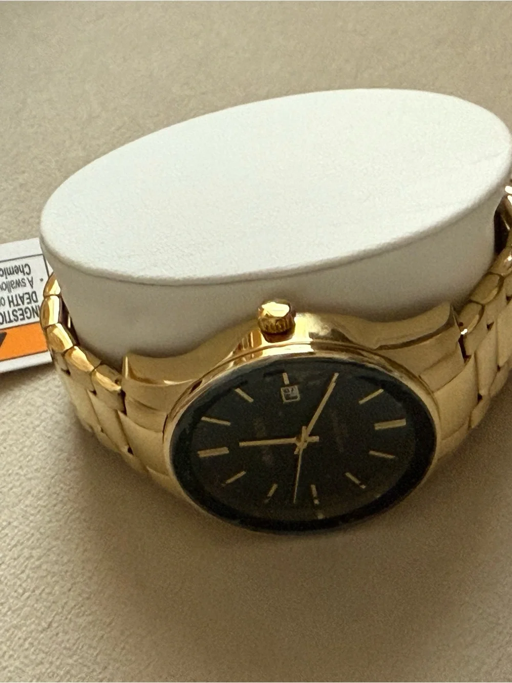 Armitron Men's Gold Tone Black Dial Bracelet Watch